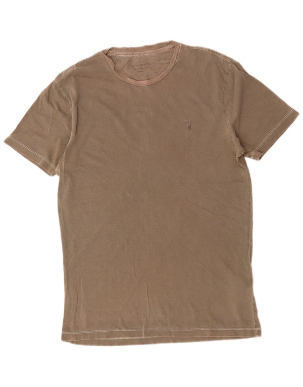 All Saints T-Shirt Regular Fit Homme Petit Marron Coton
