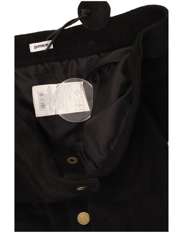 Pimkie Femme Mini-jupe en daim IT 44 Medium W30 Cuir noir