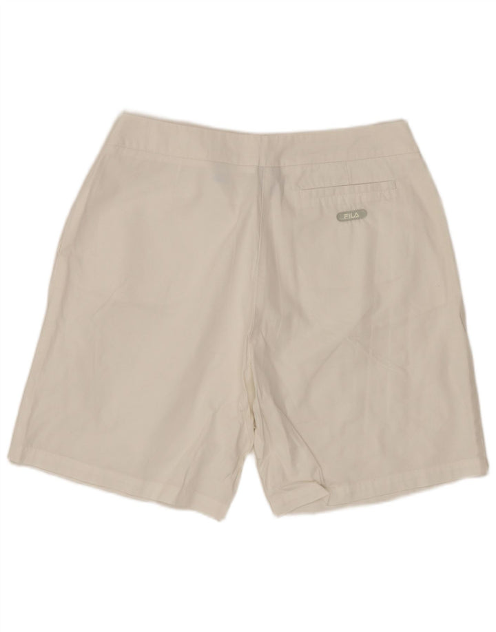 FILA Short Chino Femme IT 44 Medium W30 Blanc Coton