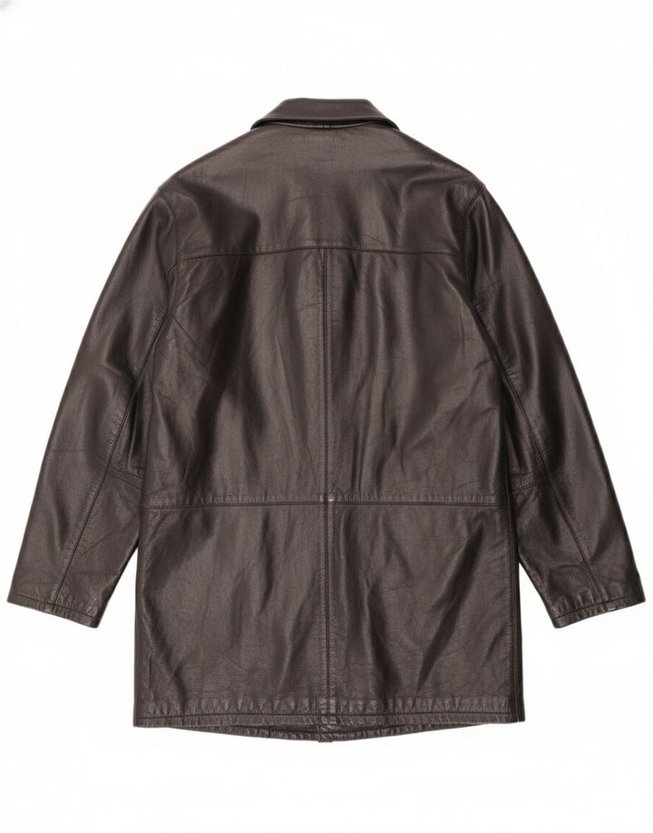 Martin's Manteau en cuir pour homme IT 48 Cuir noir moyen
