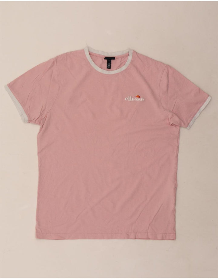 Ellesse Homme T-Shirt Top Large Rose Colourblock Coton