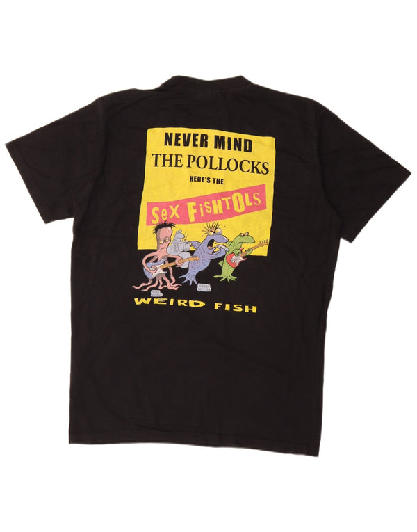 Weird Fish T-shirt graphique pour homme en coton noir moyen