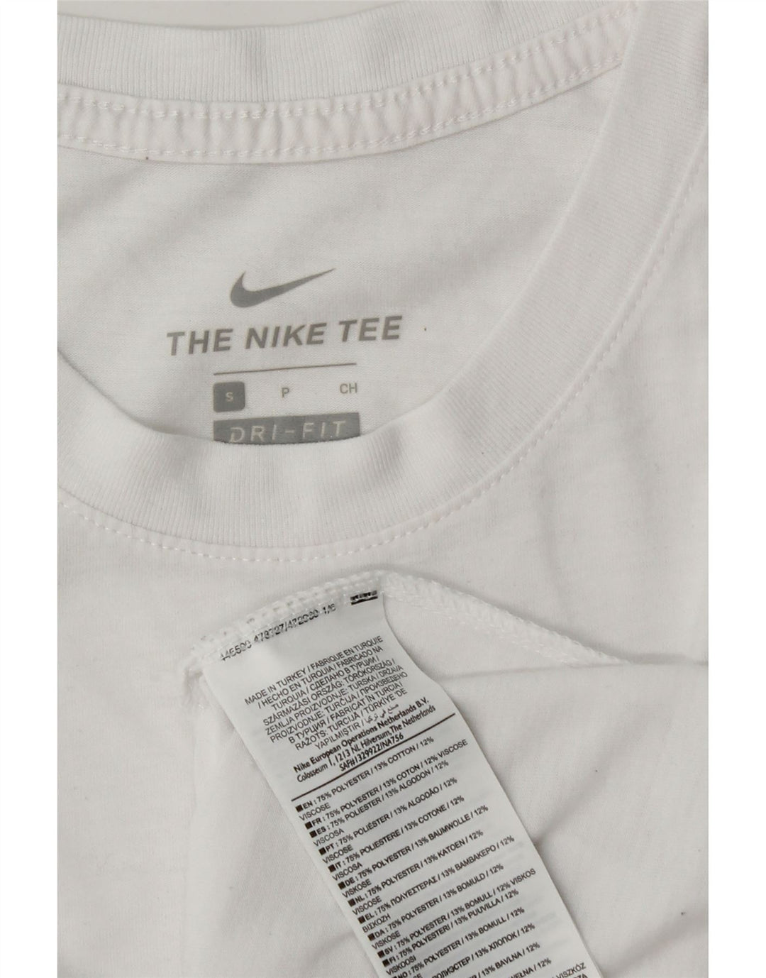 Nike Hommes Dri Fit Graphic T-Shirt Haut Petit Blanc Polyester