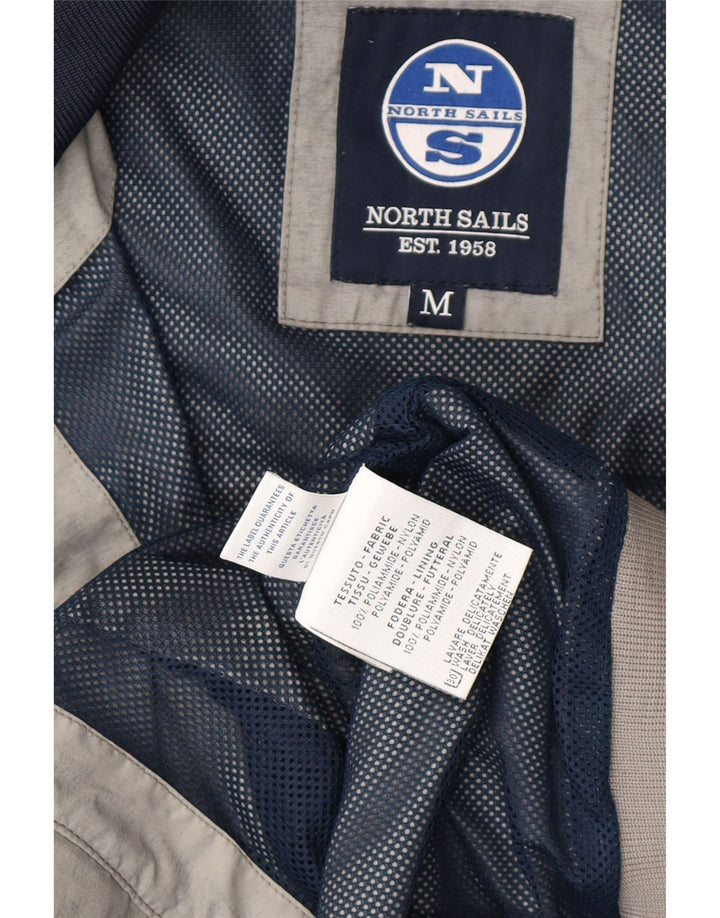 North Sails Veste Bomber Homme UK 38 Nylon Gris Moyen