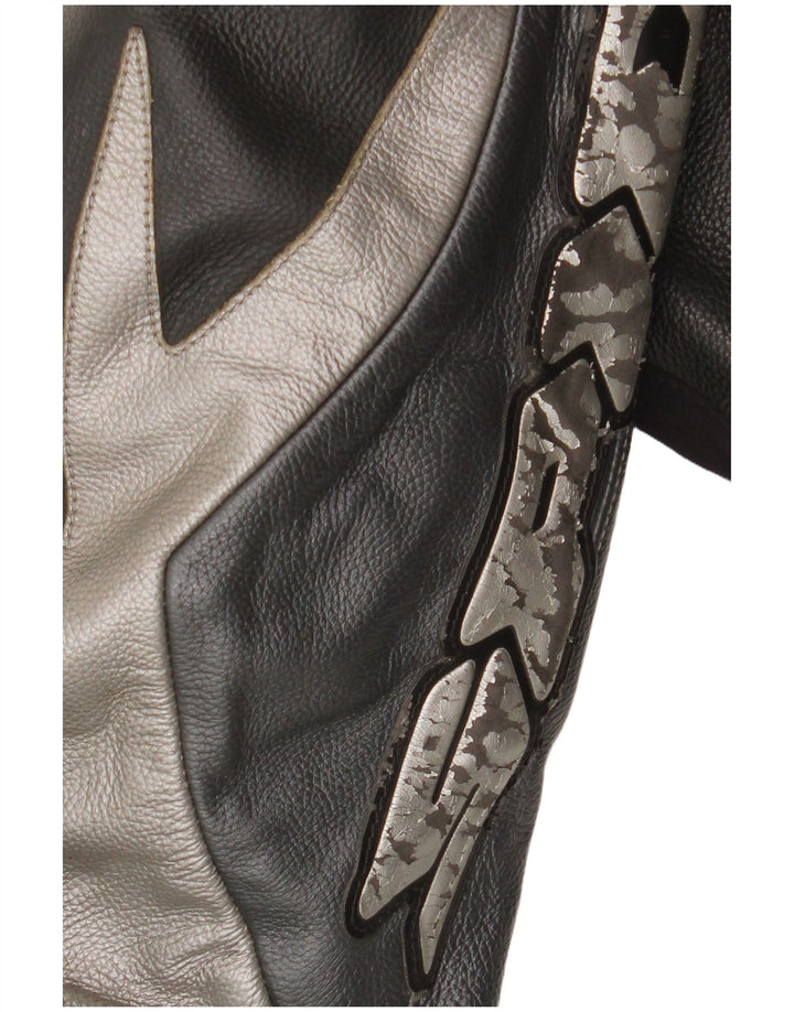 Spidi Ensemble moto graphique 2 pièces pour homme Taille 48 Cuir noir moyen