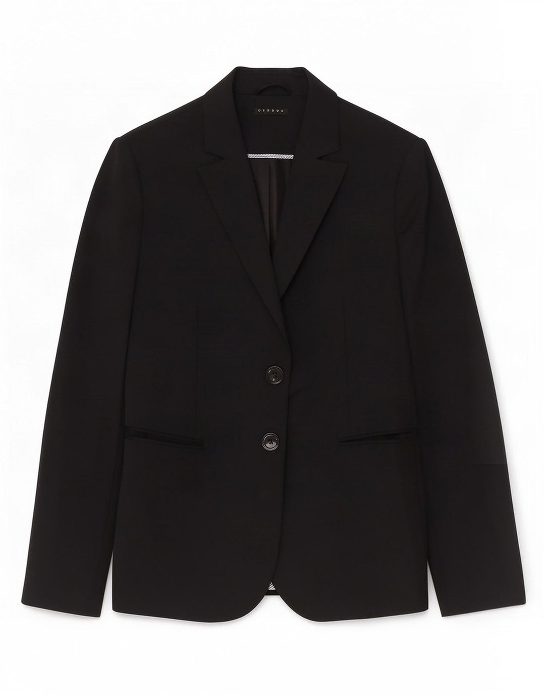 Sisley Veste Blazer 2 Boutons Femme UK 12 Noir Moyen