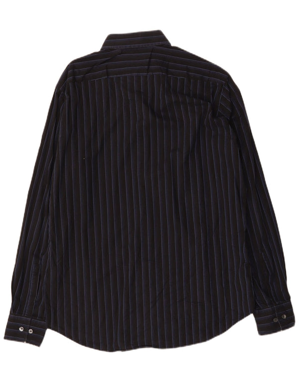 Hugo Boss Chemise Homme Taille 41 16 Grand Coton Rayé Noir