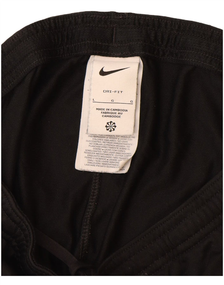 Pantalon de survêtement Nike Dri Fit pour femme UK 14 Large Noir Polyester