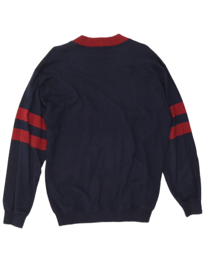 Peter Brown Pull Cardigan Homme IT 50 Bleu Marine Moyen Coton