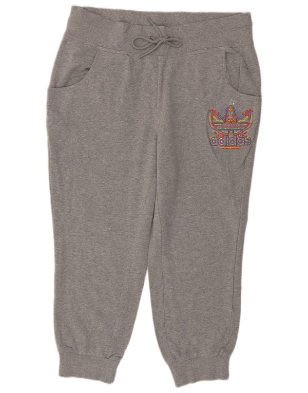 Adidas Pantalon de survêtement graphique pour femme Joggers UK 22 3XL Gris moucheté