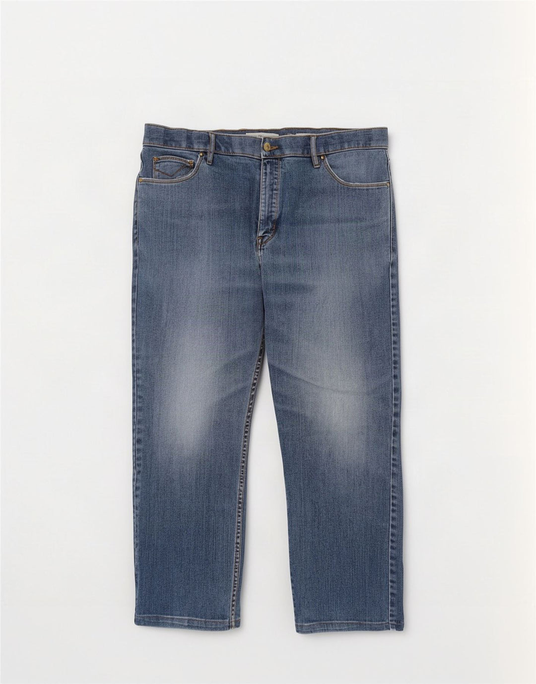 Marks & Spencer Jean court régulier pour homme W38 L25 en coton bleu