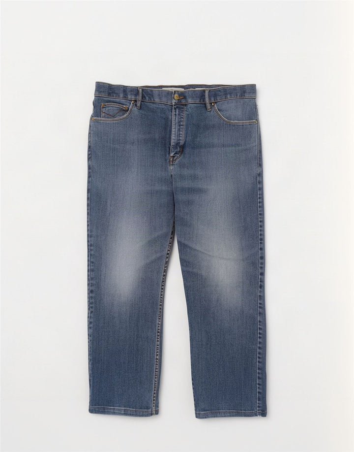 Marks & Spencer Jean court régulier pour homme W38 L25 en coton bleu