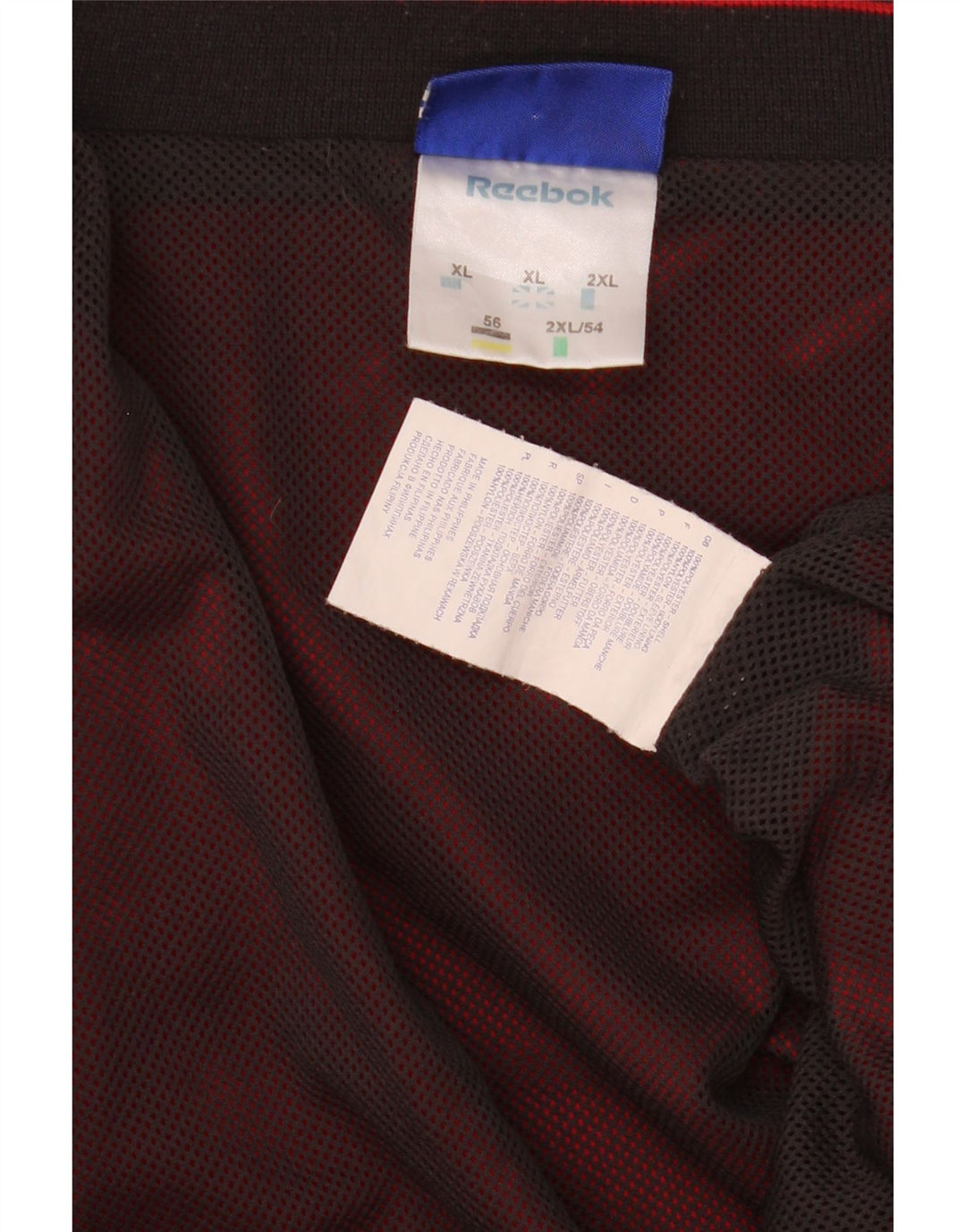 Reebok Veste de Pluie Homme UK 42 XL Rouge Colorblock Polyester