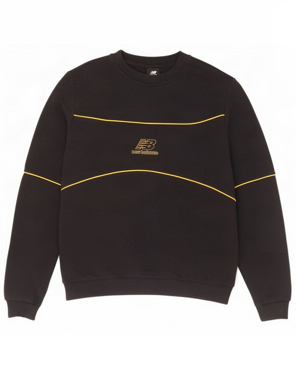 New Balance Sweat-shirt pour homme en coton rayé noir Small