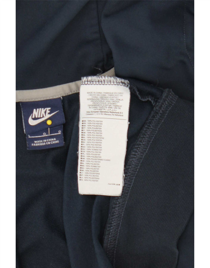 Nike Pull à capuche zippé pour homme en polyester color block bleu marine