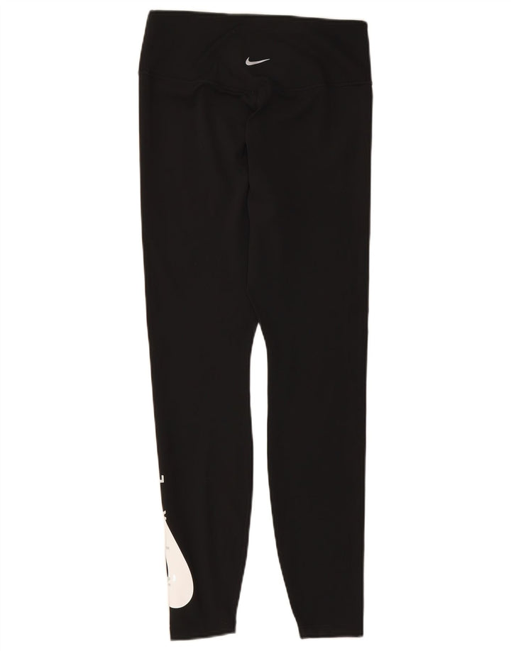 NIKE Legging graphique Dri Fit pour femme UK 12 Noir moyen