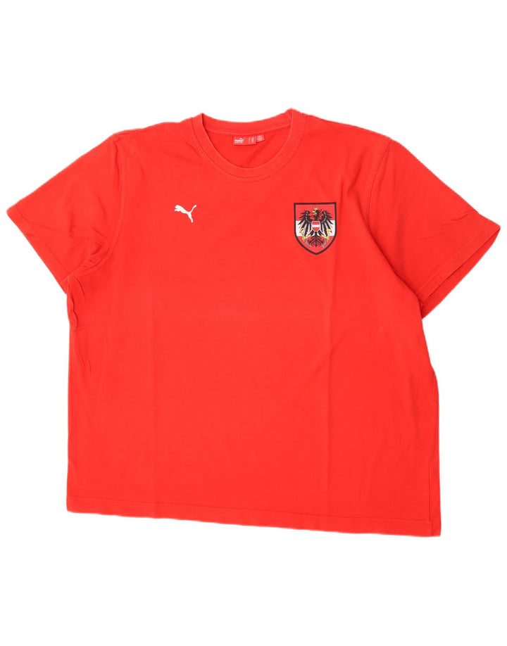 Puma T-shirt graphique pour homme 2XL Rouge Coton