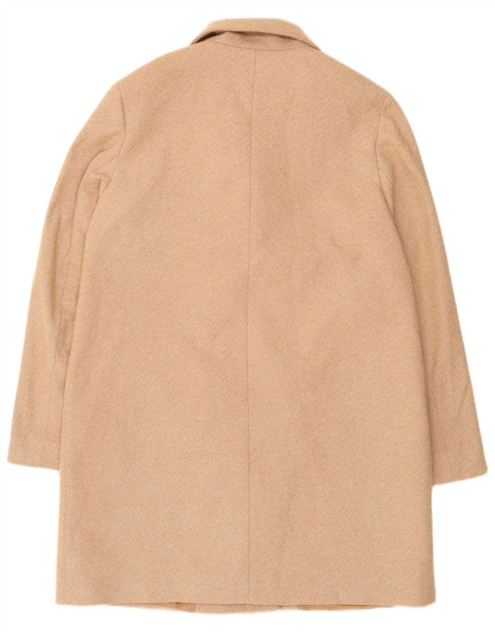 Zara Manteau croisé pour femme UK 14 Polyester beige moyen