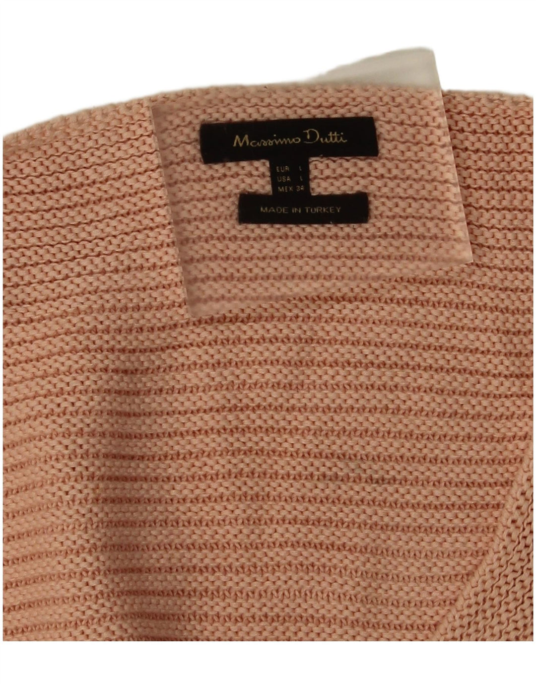 Massimo Dutti Pull col V pour femme UK 16 Large Rose