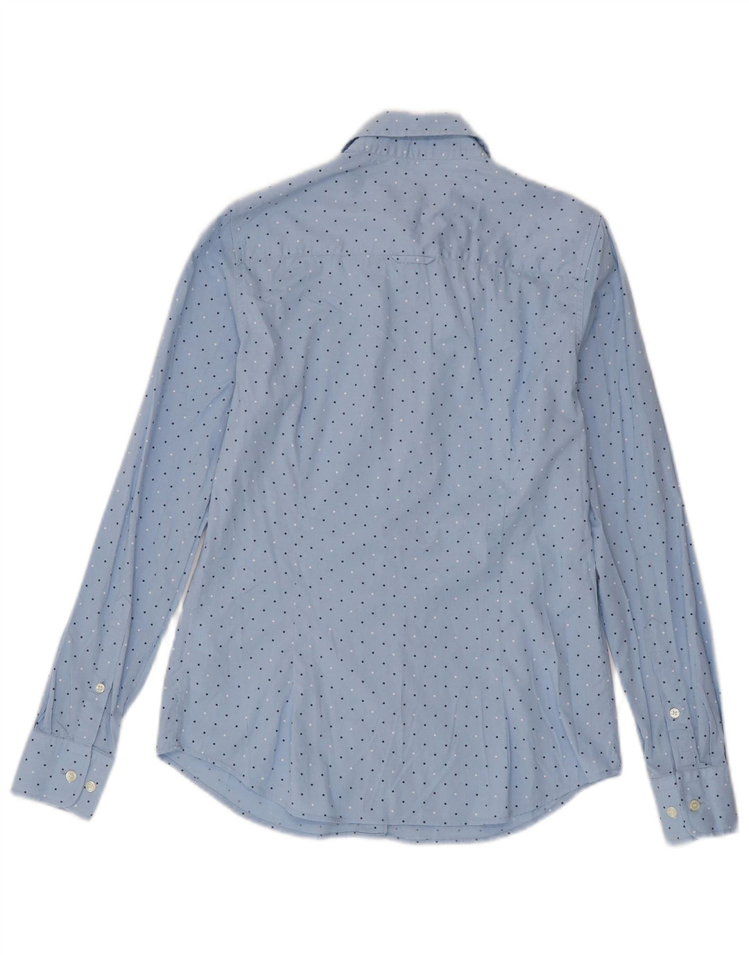 Gant Chemise Femme UK 8 Small Bleu Spotted Cotton