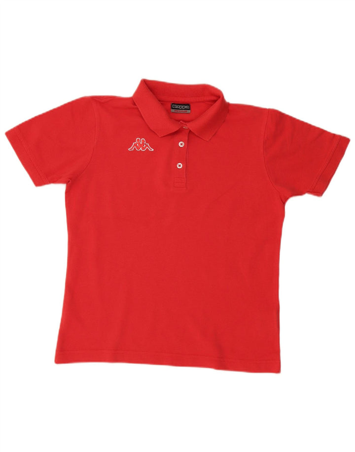 Kappa Polo Femme UK 14 Coton Rouge Moyen
