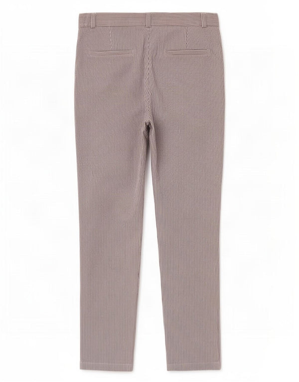 Marks & Spencer Pantalon chino pour femme UK 12 Medium W32 L29 Blanc à fines rayures