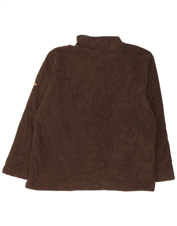 Orvis Sweat-shirt à col zippé pour homme 1/4 Zip 2XL Marron Polyester