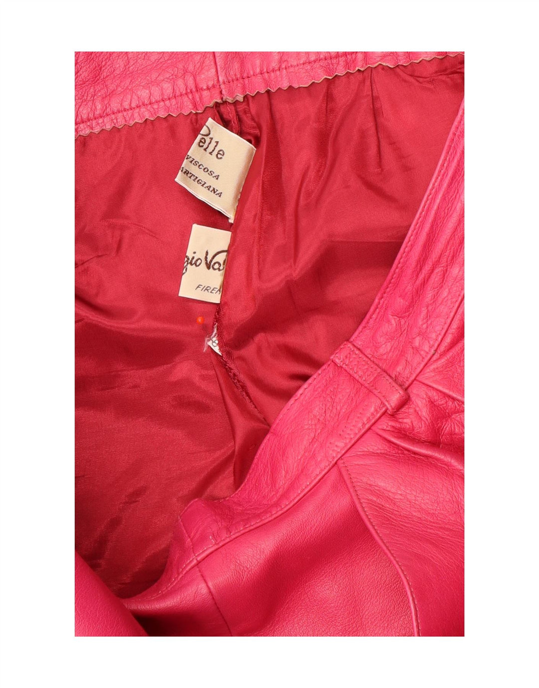 jupe en cuir femme vintage W30 Cuir rose moyen
