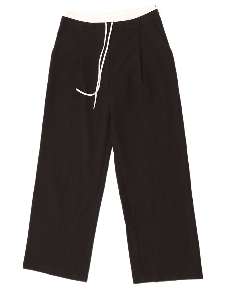 Pantalon Chino Pegged Femme Zara Petit W26 L30 Noir Polyester