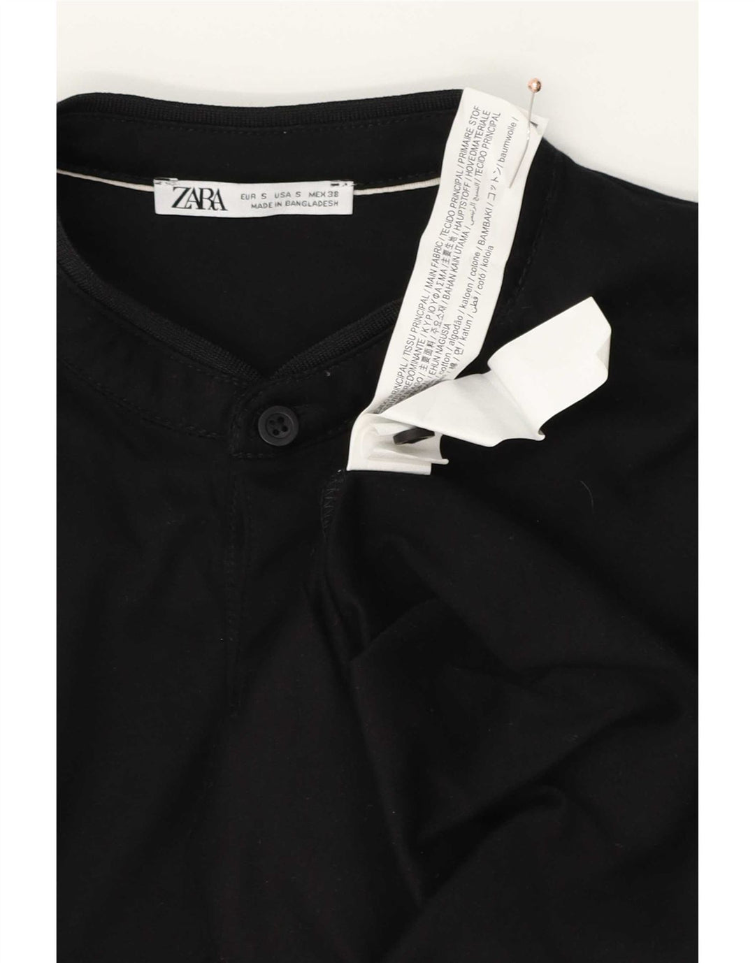 Zara Polo Homme Petit Noir Coton