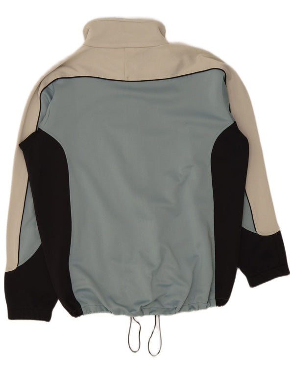 Asics Veste de survêtement pour homme Large Bleu Colorblock Polyester