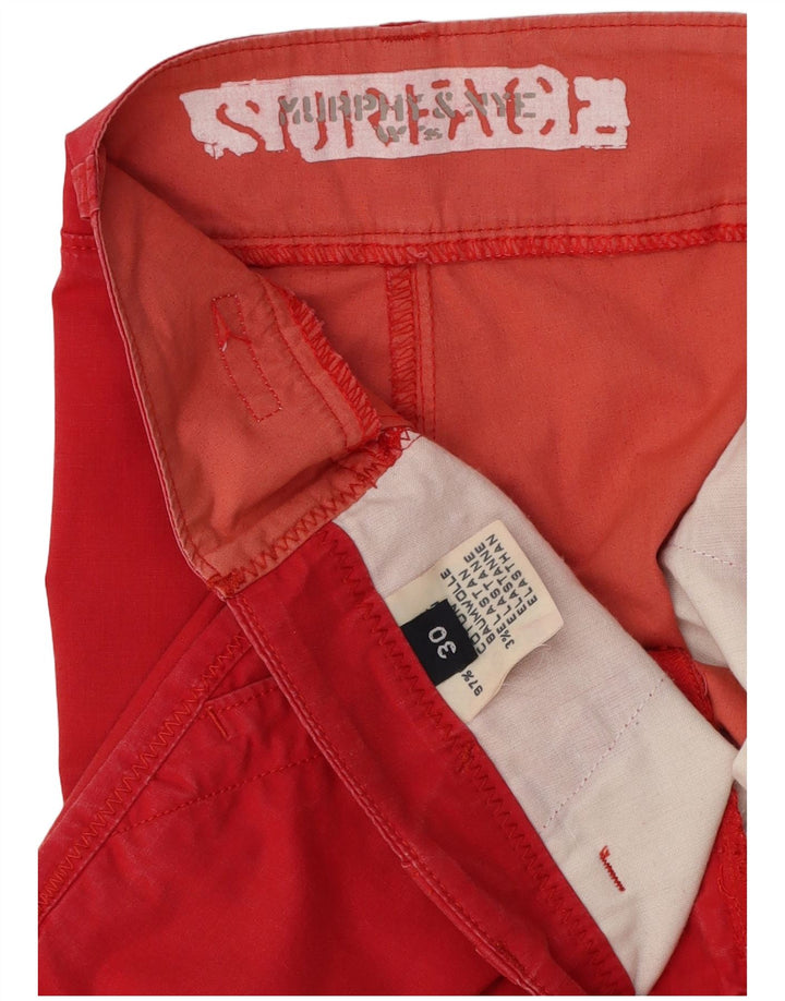 MURPHY & NYE Pantalon Chino Slim Femme W30 L29 Coton Rouge