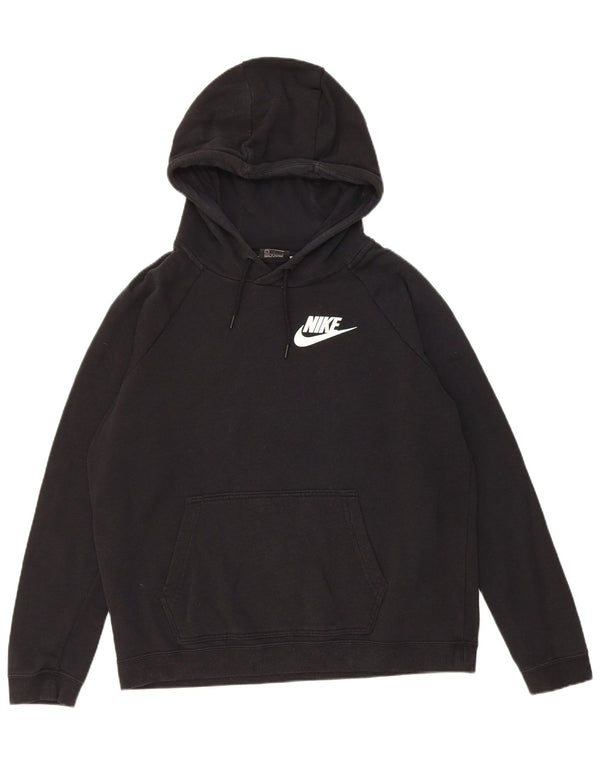 Nike Pull à capuche pour femme UK 16 Large Noir Coton
