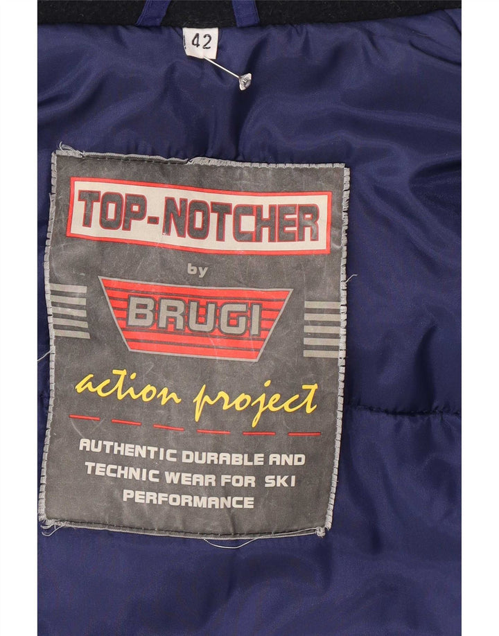 Brugi Veste de ski surdimensionnée pour femme EU 42 Large Bleu Colourblock Sports