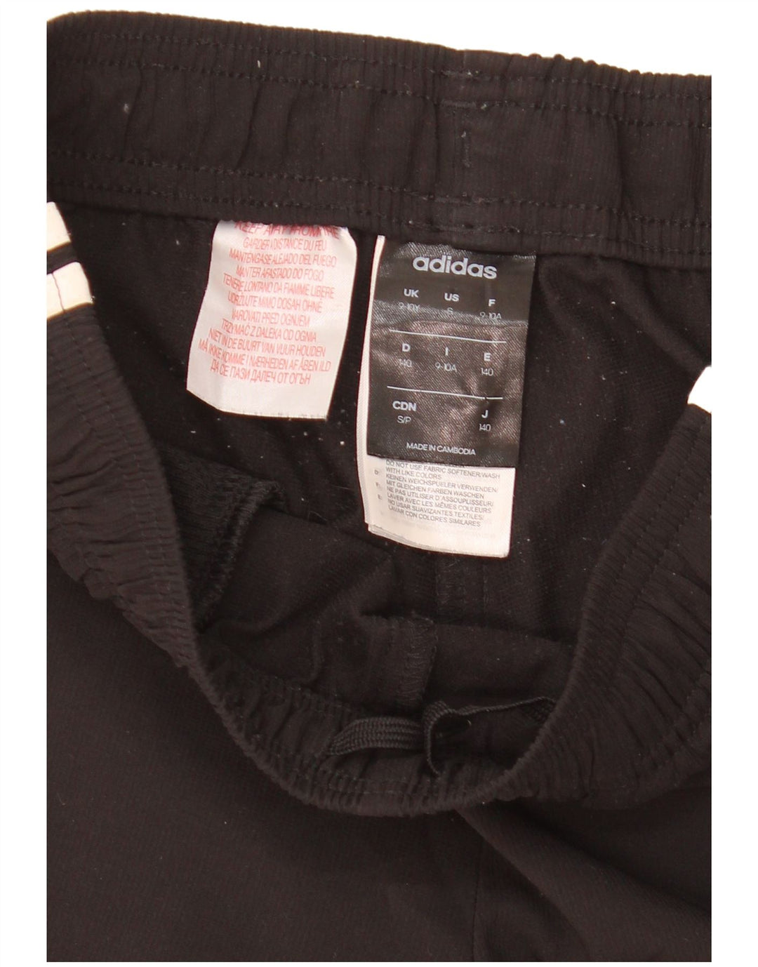 Adidas Short de Sport Garçon 9-10 Ans Noir Polyester