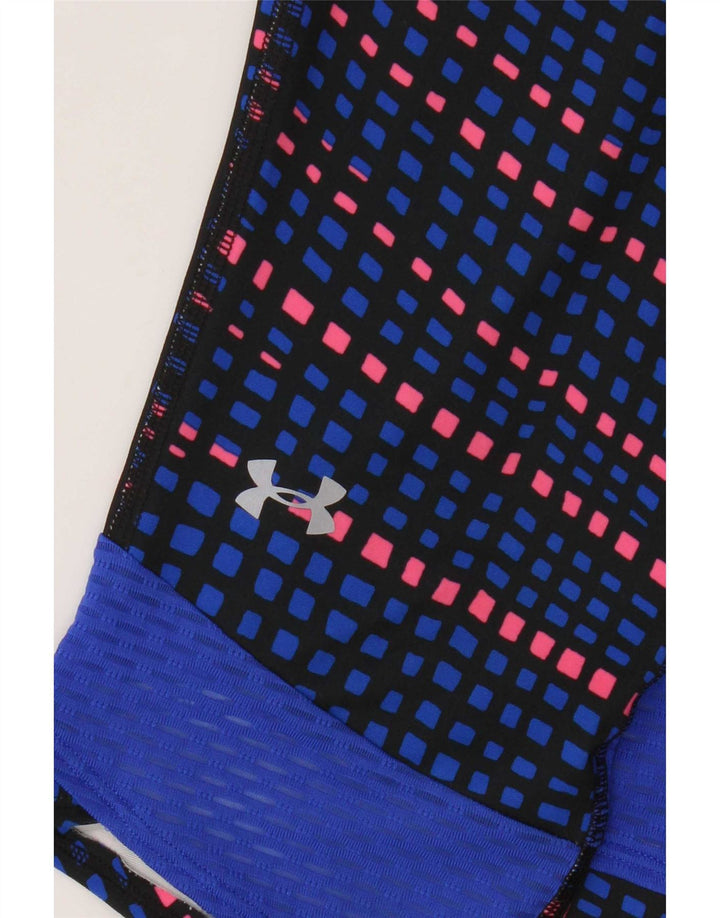 Under Armour Legging Capri Femme UK 12 Bleu Moyen Rayé