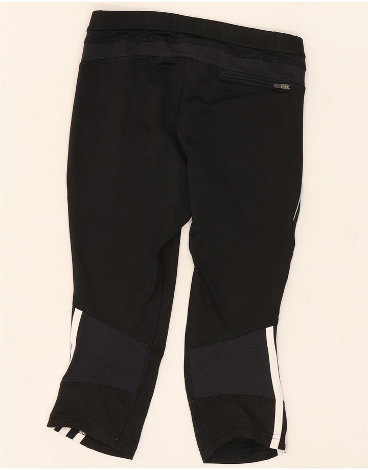 Adidas Legging Capri Femme UK 10 Petit Noir Polyester