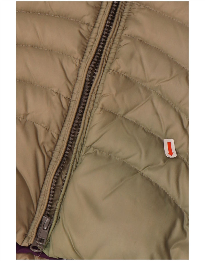 Blauer Veste matelassée pour femme UK 10 Small Beige Nylon