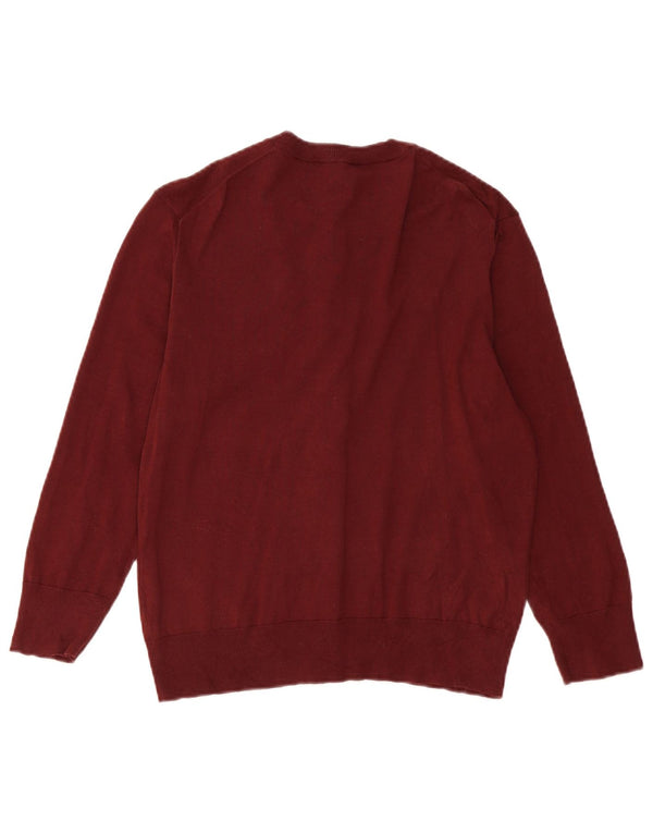 J. Crew Cardigan pour femme UK 16 Grand coton bordeaux