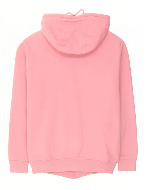 Ellesse Pull à capuche zippé pour femme UK 10 Petit coton rose