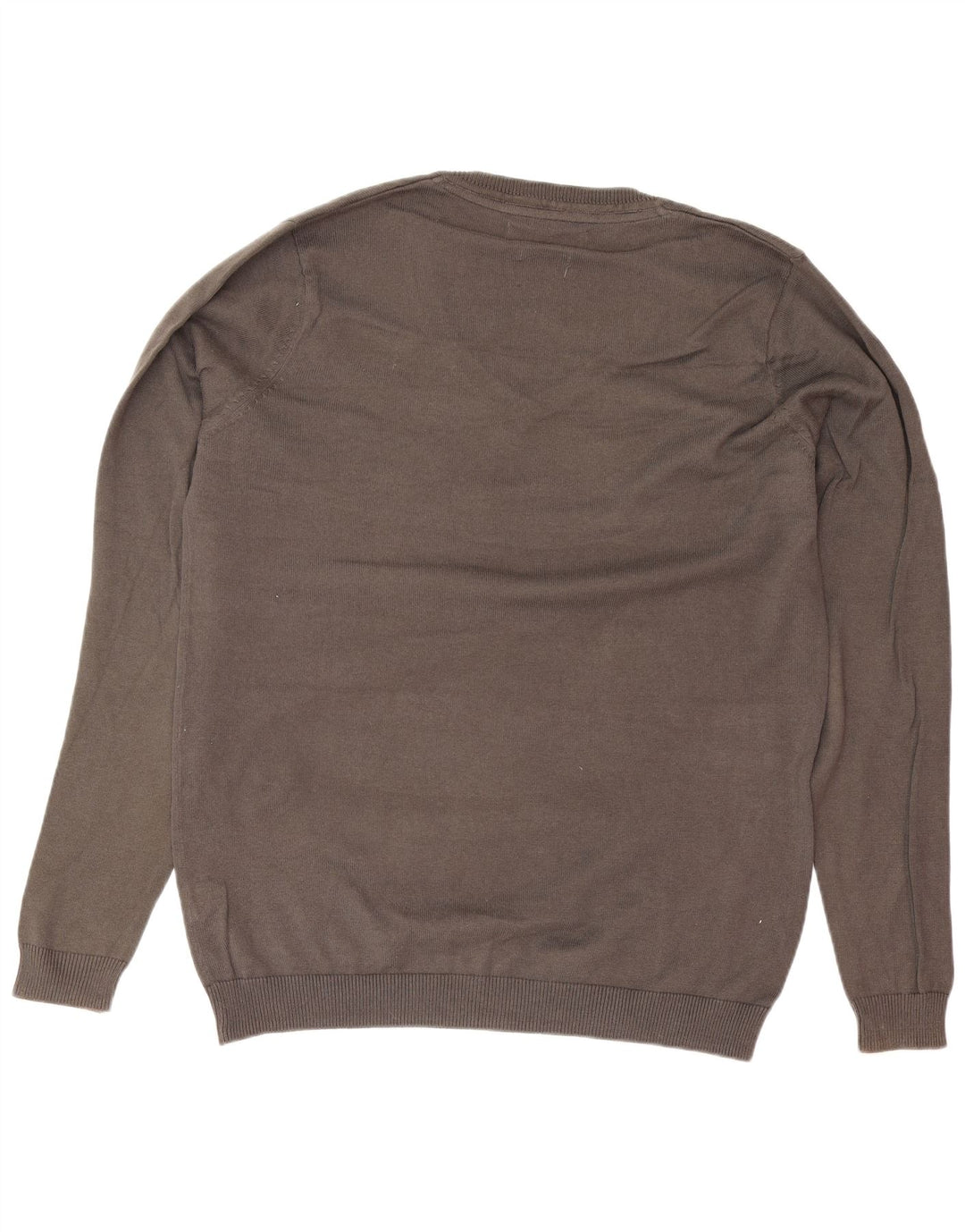 Zara Pull col V pour homme en coton gris Taille L