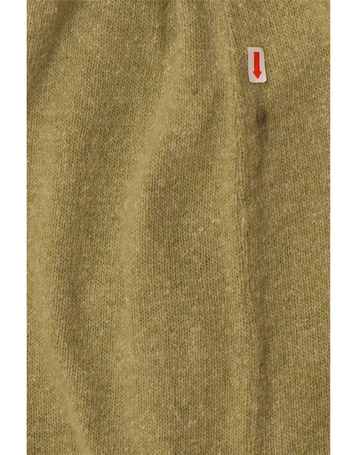 vintage Femme Tricot Midi Jupe Moyenne W28 Laine Verte