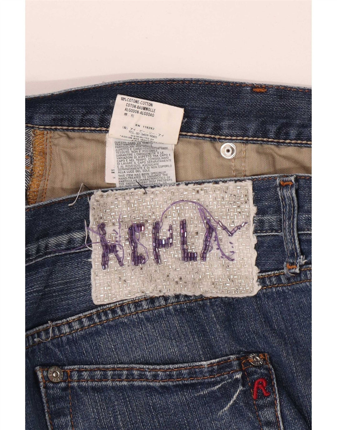 Replay Jean droit femme W32 L34 bleu coton