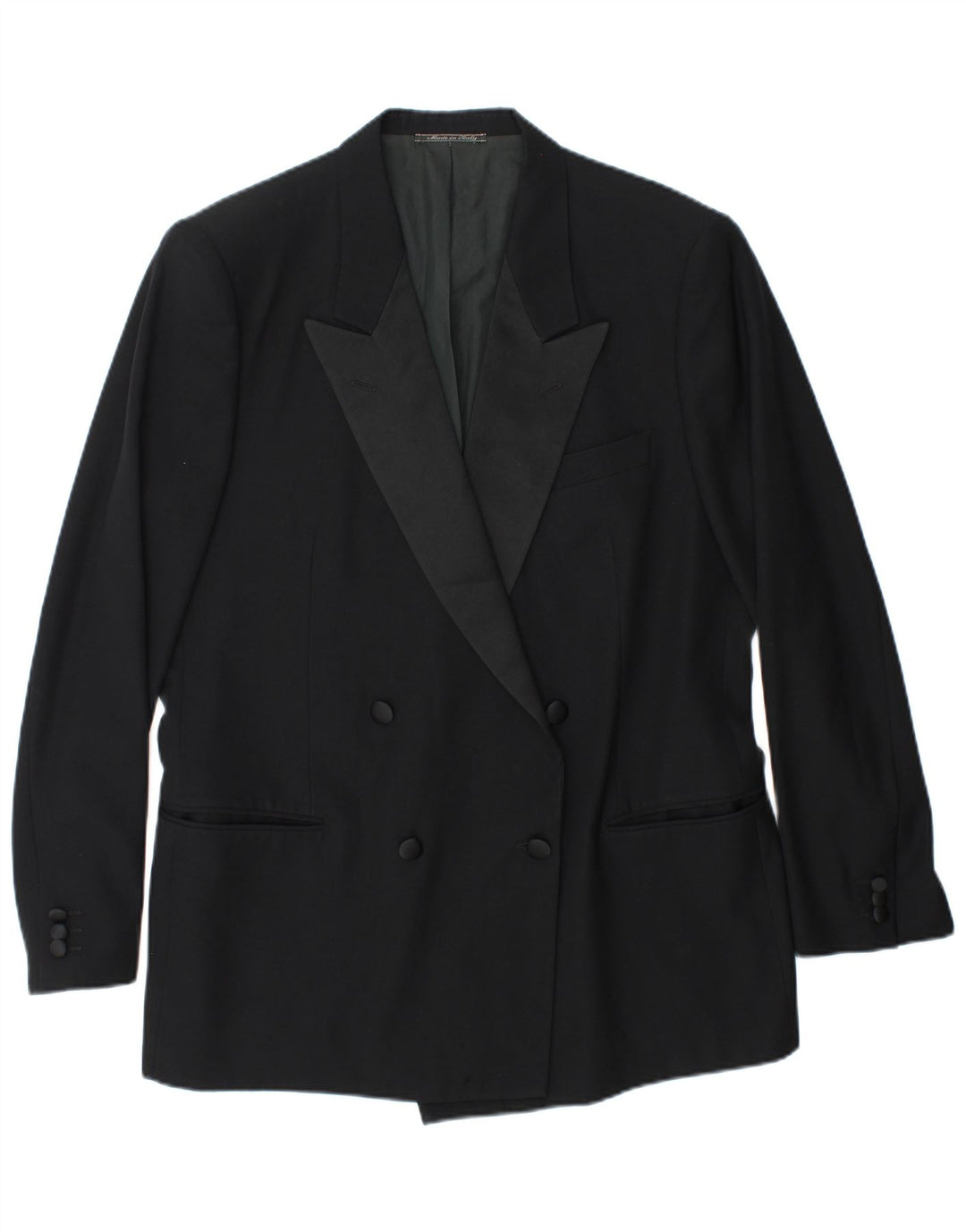 Egon Von Furstenberg Homme UK 40 Large W32 L32 Laine Vierge Noire