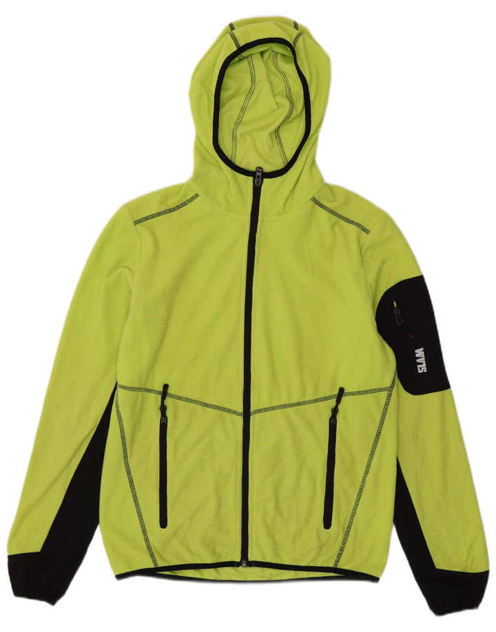 SLAM Pull à capuche zippé pour homme Petit polyester color block vert