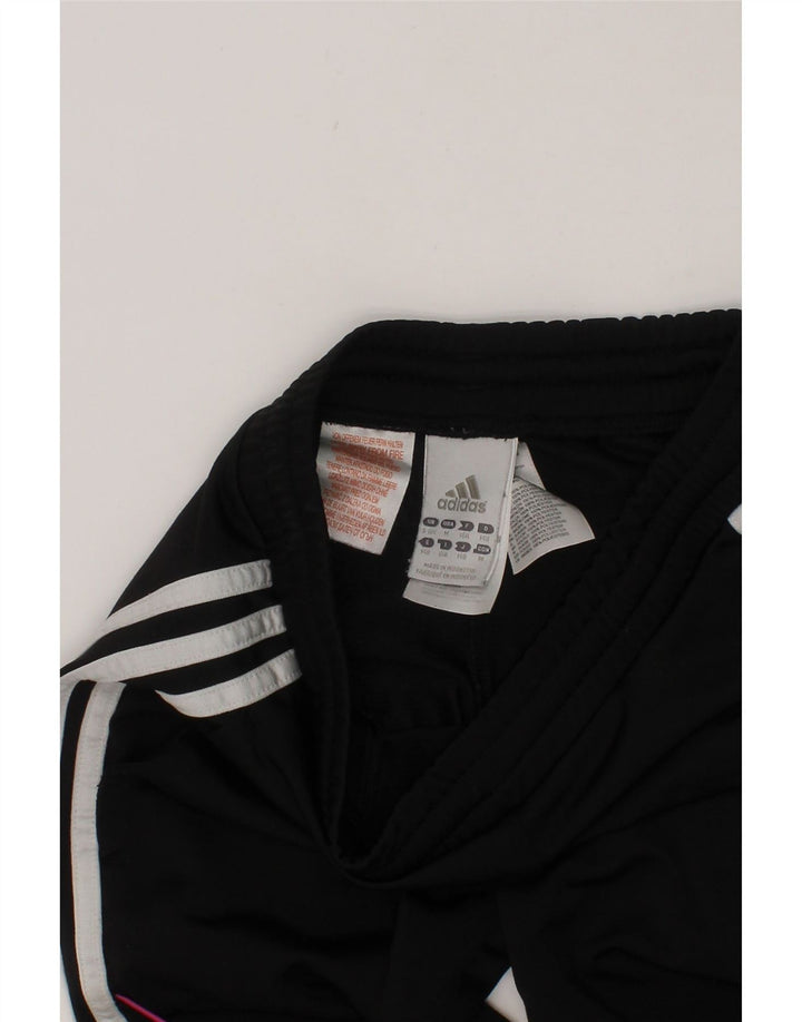 ADIDAS Girls Tracksuit Trousers 9-10 Years  Black Polyester Vintage Adidas and Second-Hand Adidas from Messina Hembry 