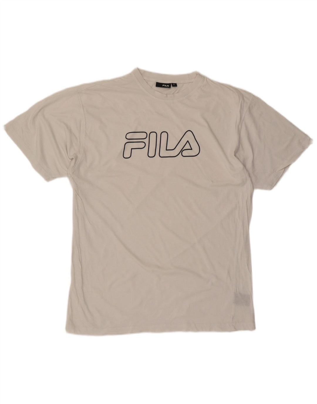 FILA T-Shirt Graphique Homme Top XL Blanc Coton