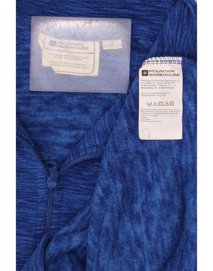 Mountain Warehouse Pull Polaire à Col Zippé Homme Bleu Marine Moucheté