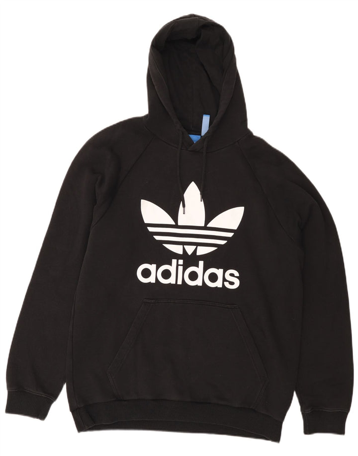 Adidas Pull à capuche graphique pour homme Grand coton noir