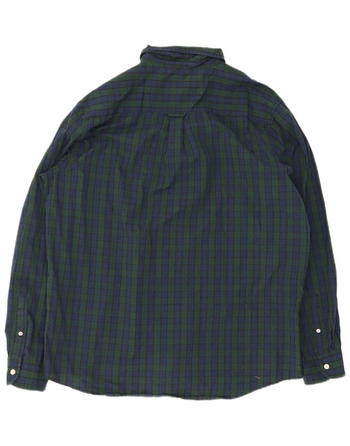 Chaps Chemise Homme XL Bleu Marine Carreaux Coton